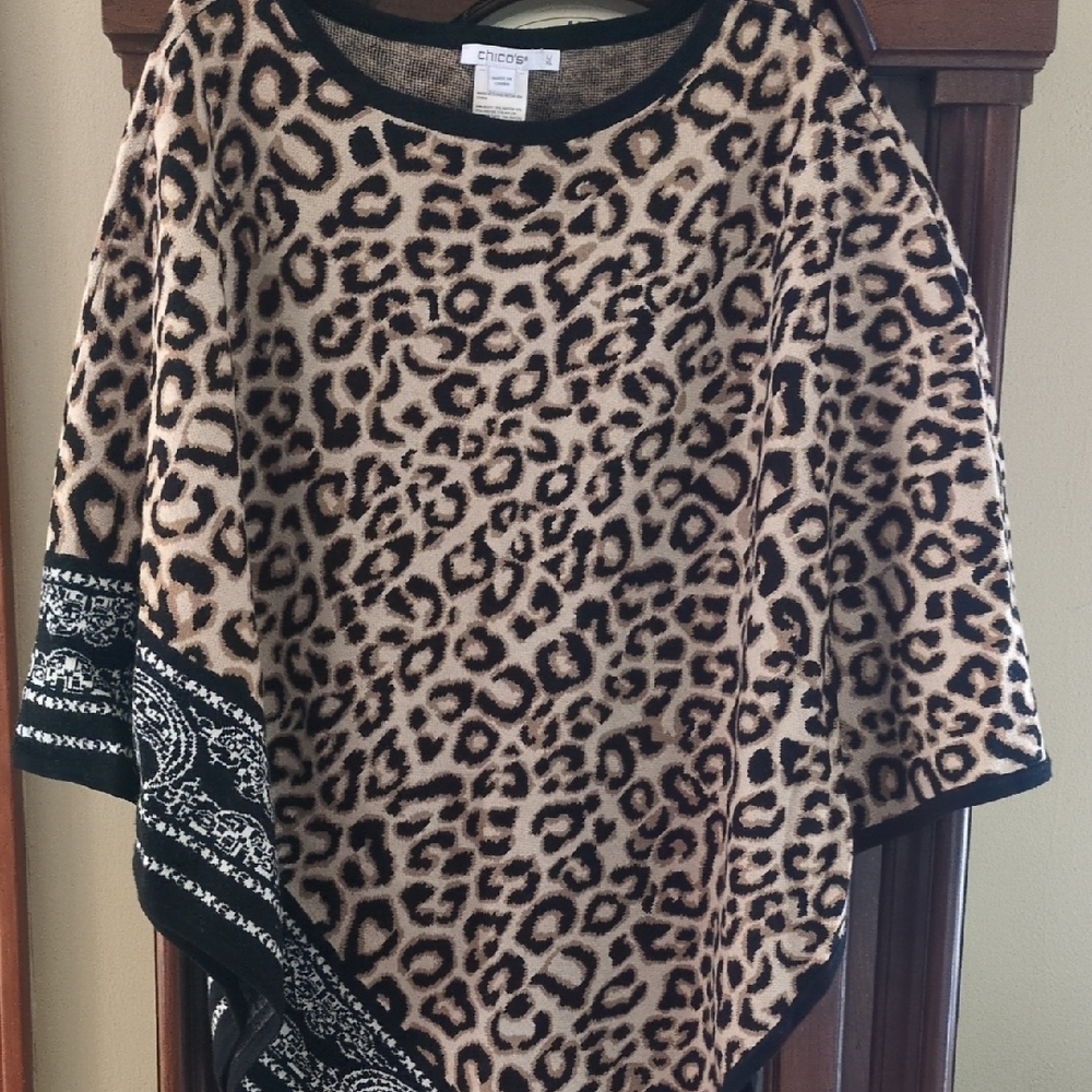 Chico's Leopard Print Poncho